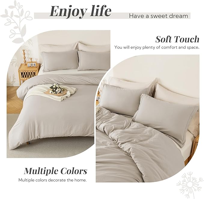 Linen Duvet Cover Set - 3 Piece