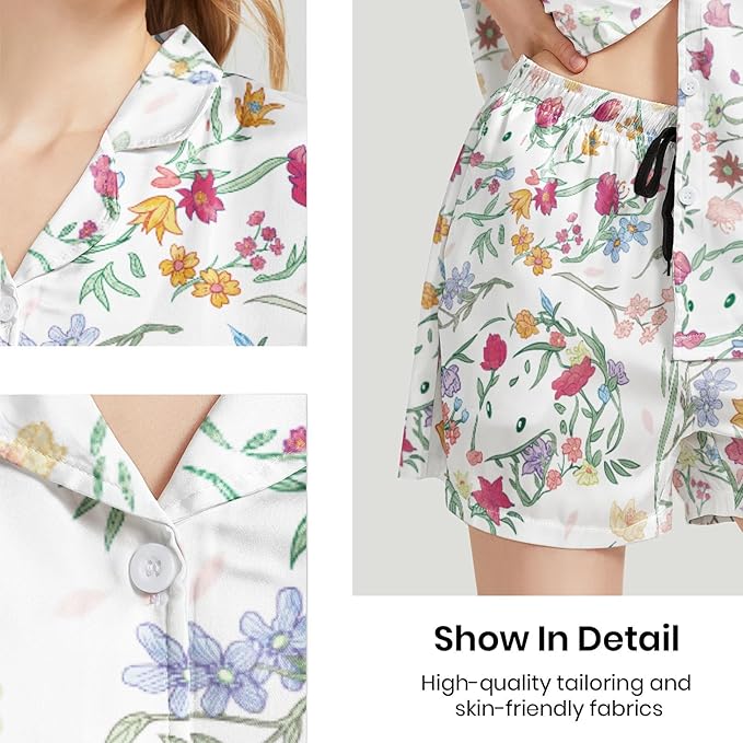 Women's Pajama Set - Short Sleeve - 2 Piece