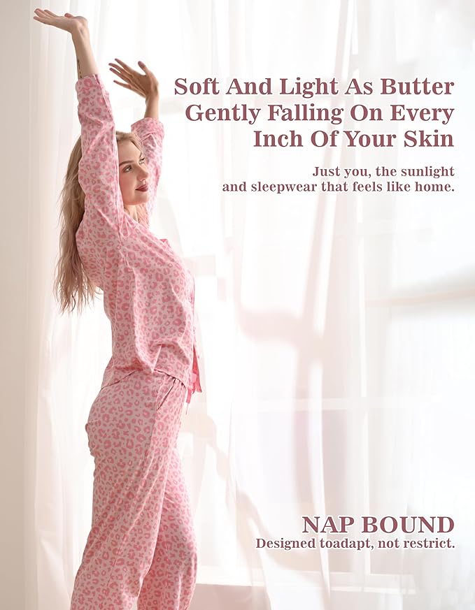 Women's 100% Cotton Pajama Set - Long Sleeve