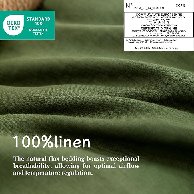 Linen Bed Sheet Set - Twin - 3 Piece
