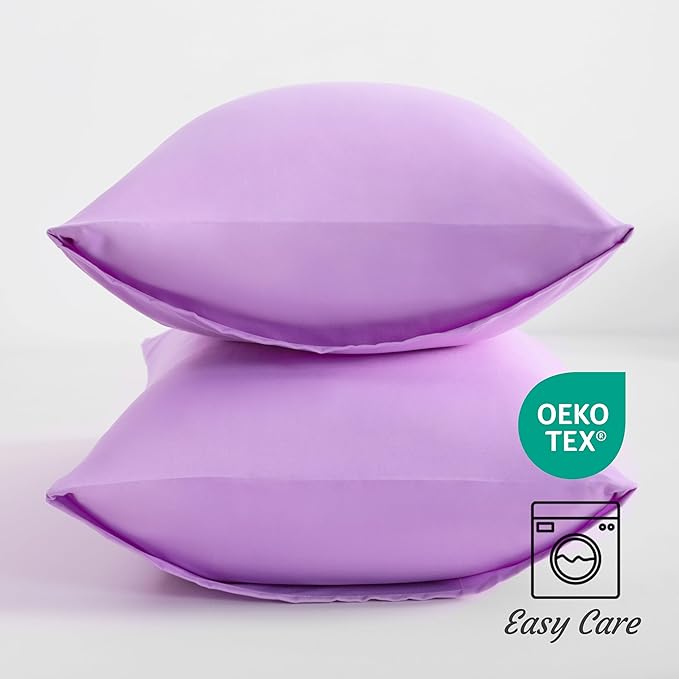 Microfiber Pillowcase Set - King - 20 x 40 in - 2 Pack - 2 Piece