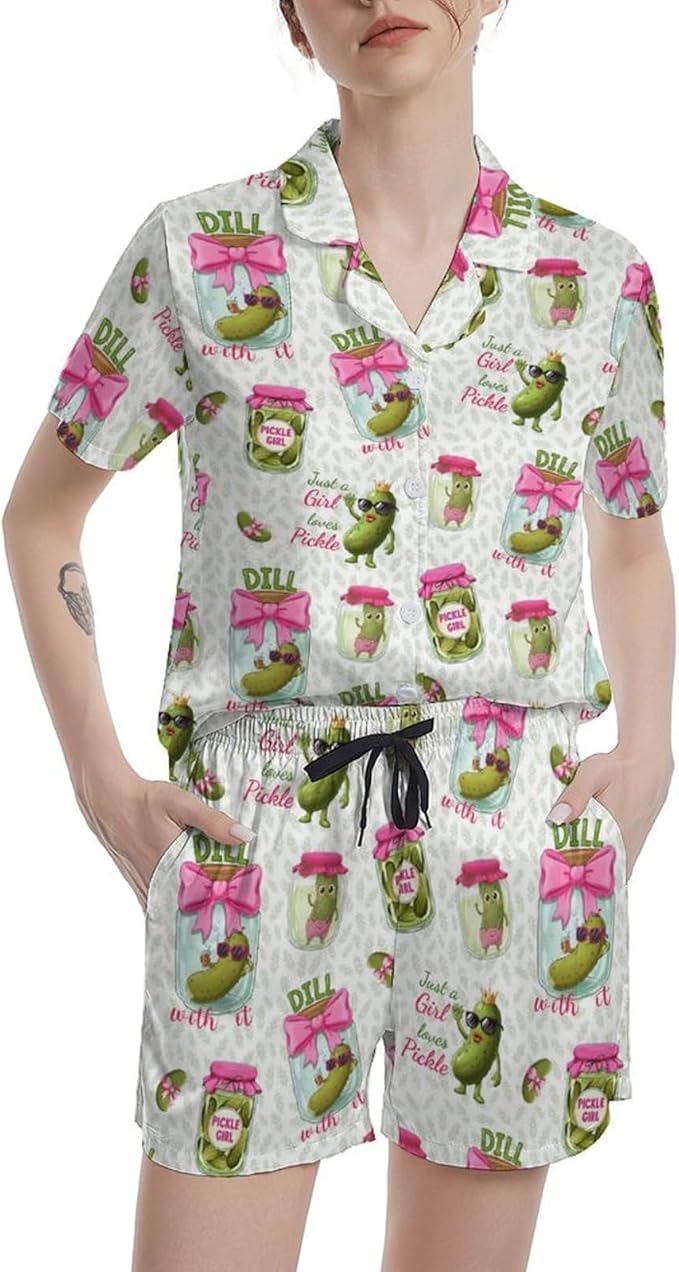 Women's Pajama Set - Short Sleeve - 2 Piece