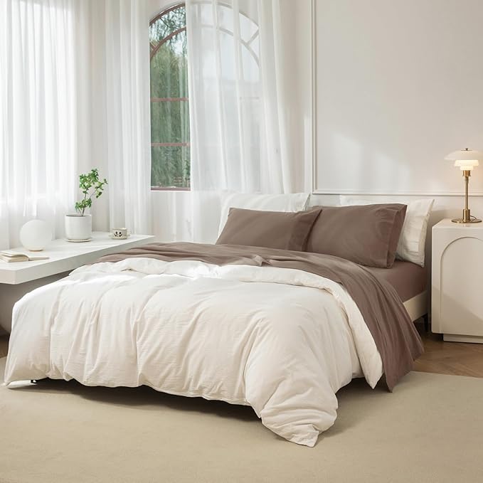 Linen Bed Sheet Set - Queen - 4 Piece