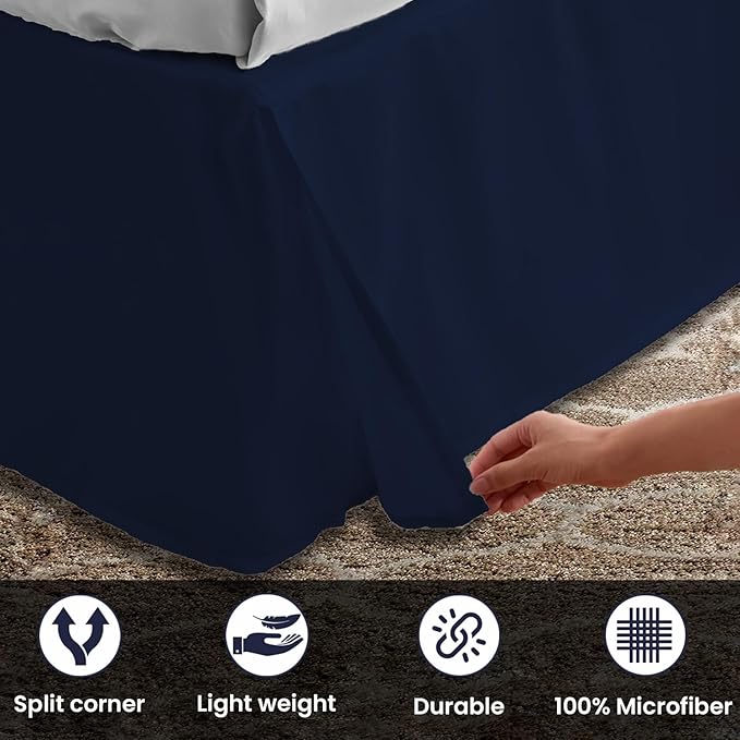 Microfiber Bed Skirt - Full - 9 in Drop