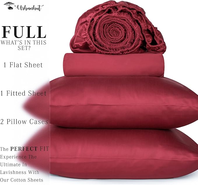 Bed Sheet Set - Full - 16 in Deep Pocket - 4 Piece