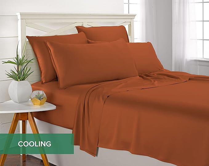Bamboo Cooling Bed Sheet Set - King - 4 Piece