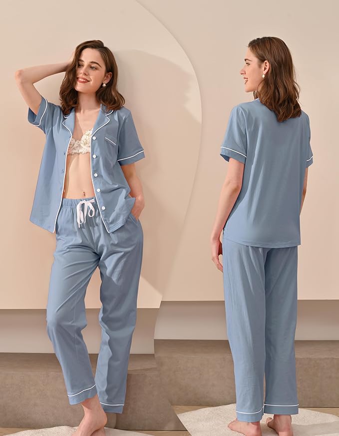 Women's 100% Cotton Pajama Set - 2 Piece