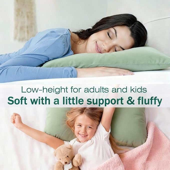 Down Alternative Bed Pillow - King - 20 x 36 in - 2 Piece