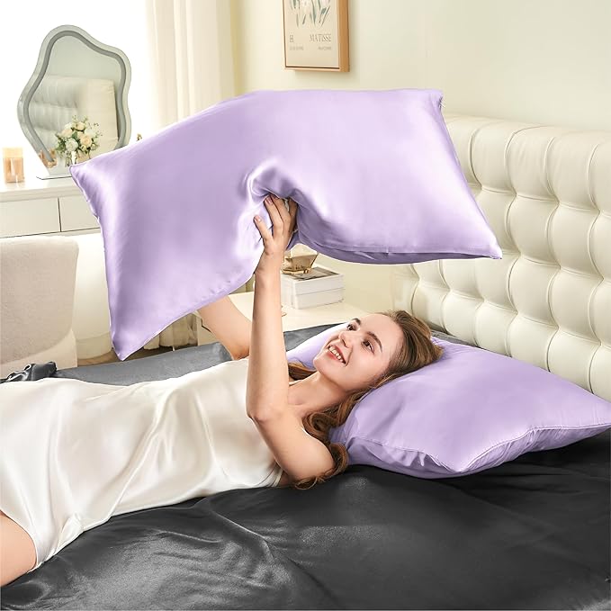 Mulberry Silk Cooling Pillowcase Set - Queen - 2 Pack - 2 Piece