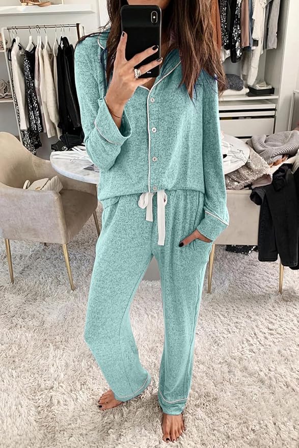 Women's Pajama Set - Long Sleeve - 2 Piece