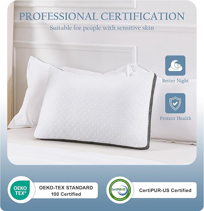 Memory Foam Cooling Bed Pillow - Standard
