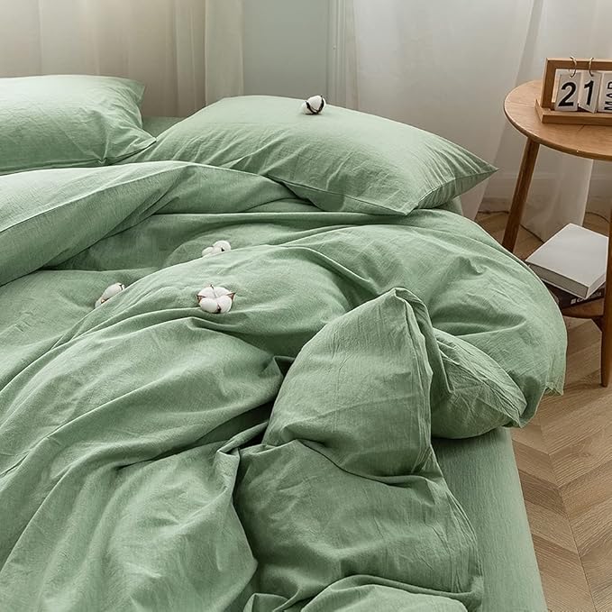 Linen Duvet Cover Set - Queen - 3 Piece