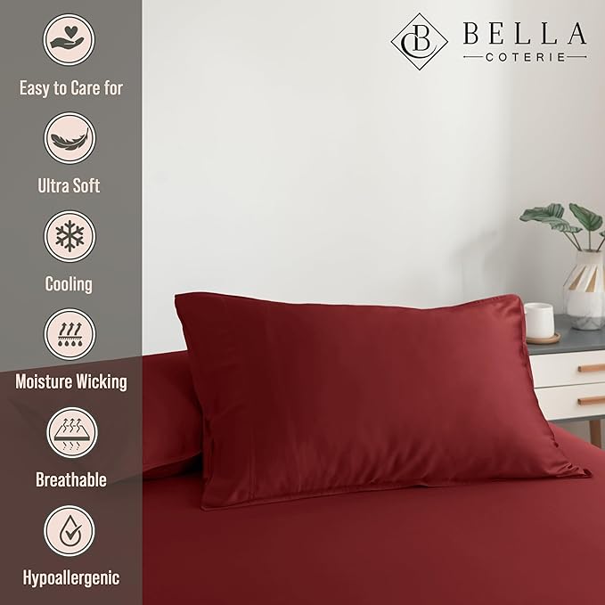 Bamboo Cooling Pillowcase Set - Queen - 2 Piece
