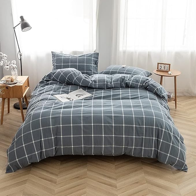 Linen Duvet Cover Set - King - 3 Piece