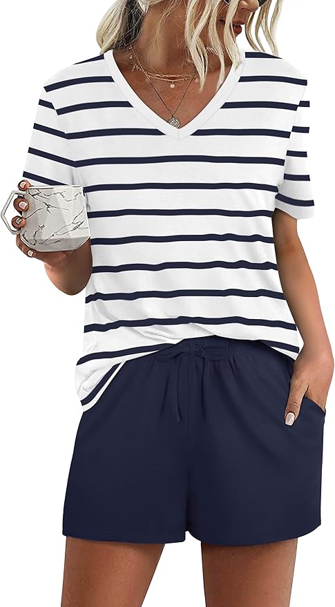 Women's Pajama Set - Short Sleeve - 2 Piece
