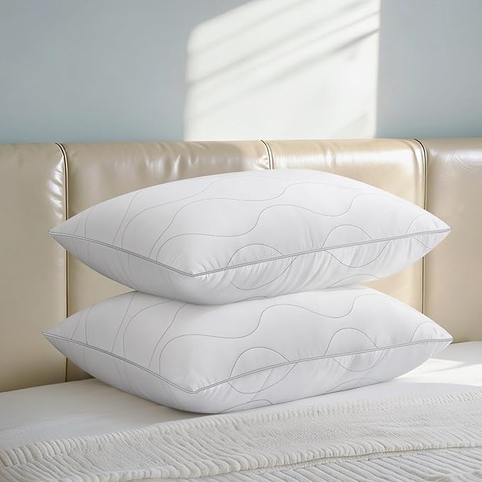 Microfiber Cooling Bed Pillow - Queen - 2 Piece