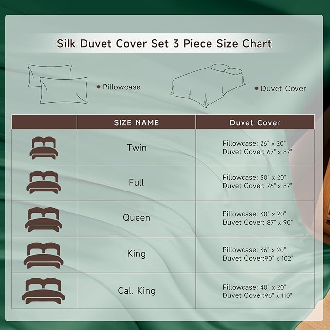 Mulberry Silk Duvet Cover Set - Queen - 3 Piece