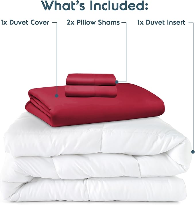 Down Alternative Duvet Cover Set - Queen - 4 Piece