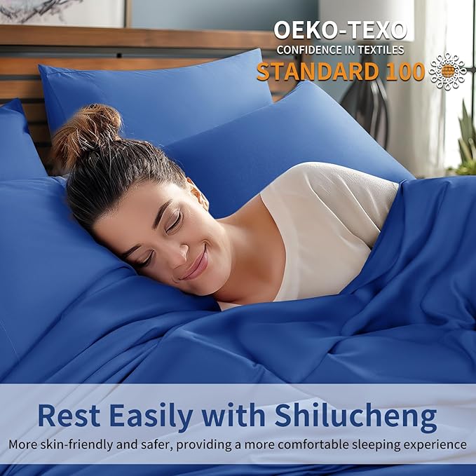 Bamboo Cooling Bed Sheet Set - Queen - 6 Piece