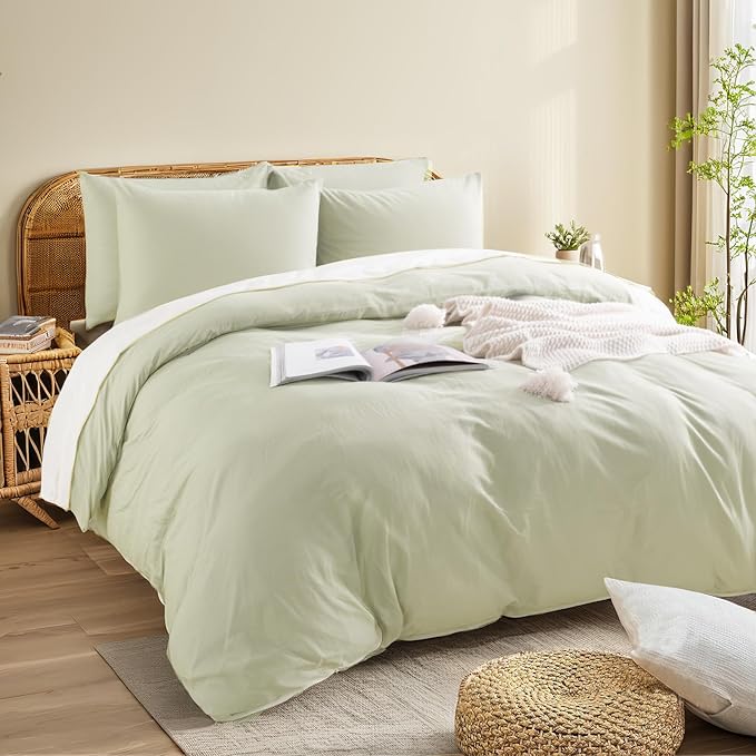 Linen Duvet Cover Set - Queen - 3 Piece