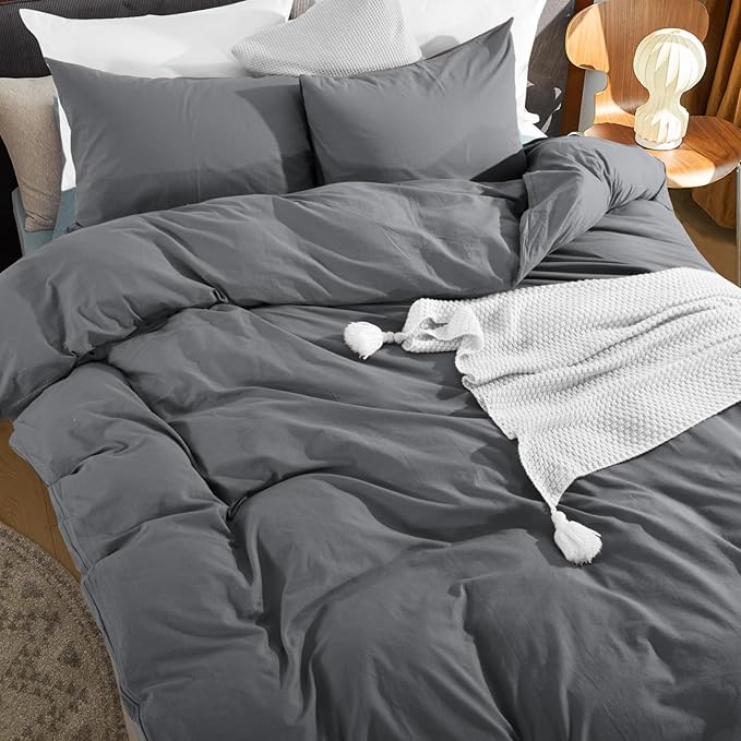 Linen Duvet Cover Set - Twin - 2 Piece