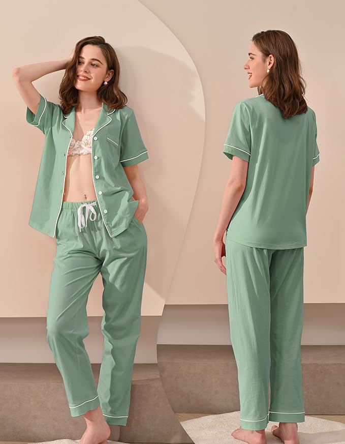 Women's 100% Cotton Pajama Set - 2 Piece