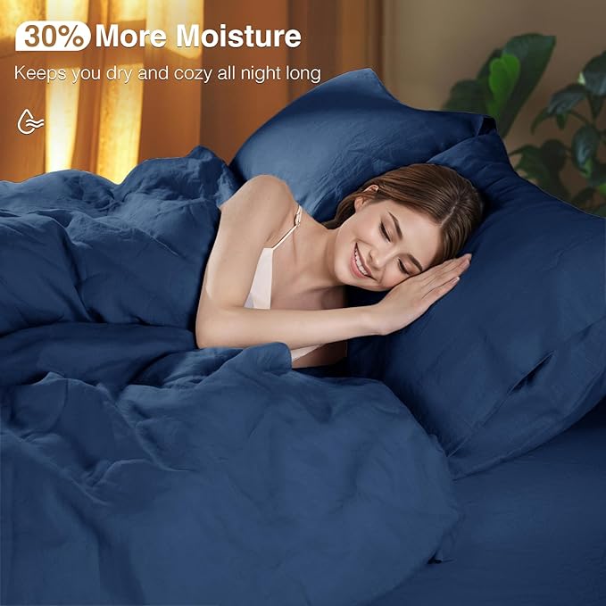 Linen Duvet Cover Set - Queen - 3 Piece