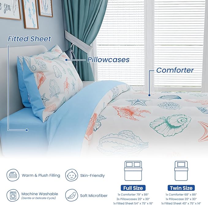 Microfiber Comforter Set - Full - 4 Piece