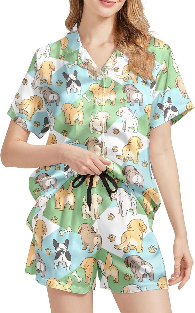 Women's Pajama Set - Short Sleeve - 2 Piece