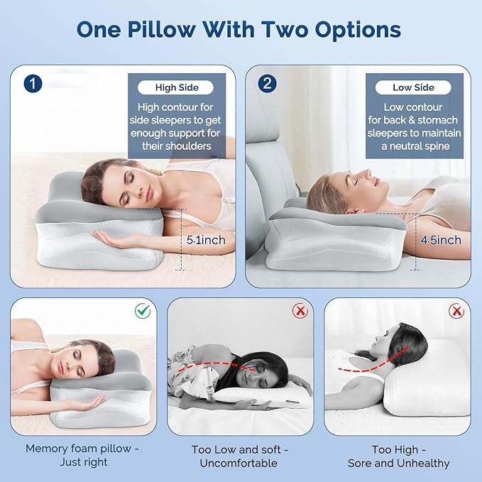 Memory Foam Cooling Bed Pillow