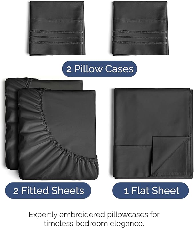Cooling Bed Sheet Set - Split King - 5 Piece
