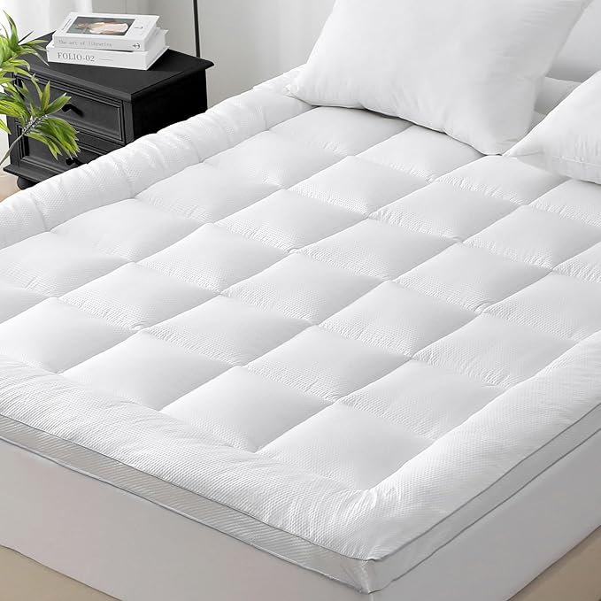 Down Alternative Cooling Mattress Pad - King - 22 in Deep Pocket