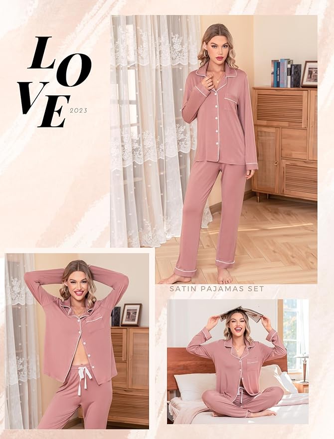 Women's Pants Pajama Set - Long Sleeve - 2 Piece