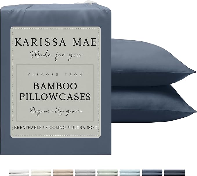 Bamboo Cooling Pillowcase Set - Queen - 2 Piece