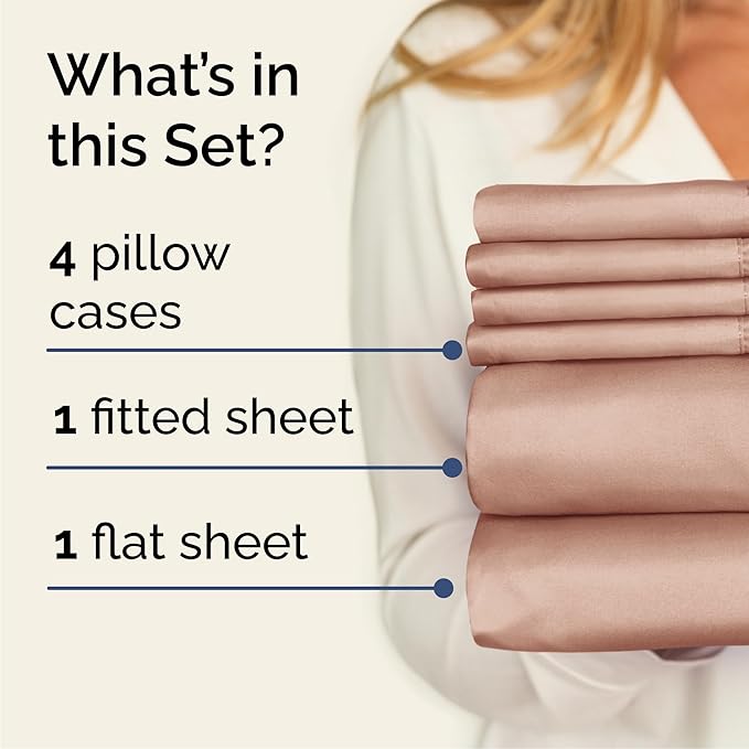 Cooling Bed Sheet Set - King - 16 in Deep Pocket - 6 Piece
