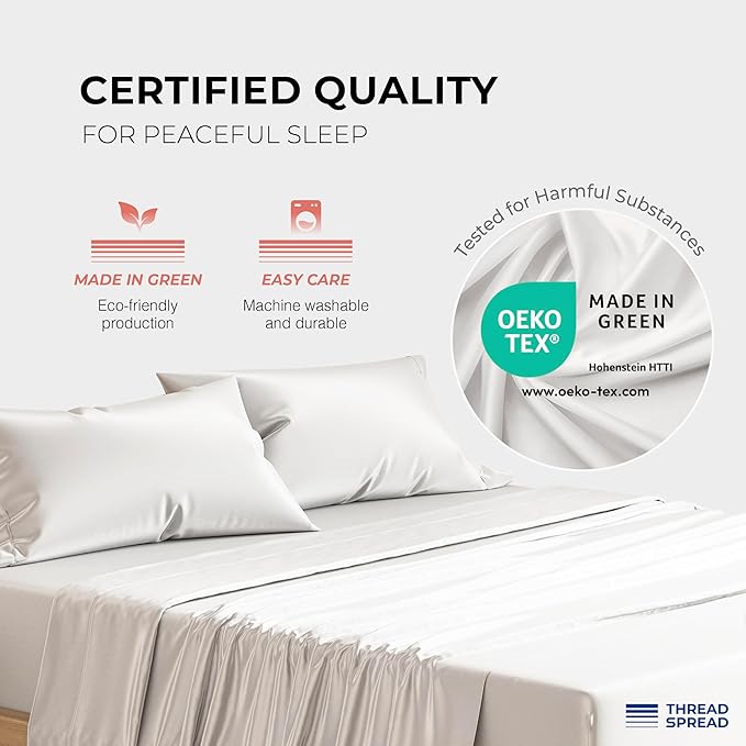 Cooling Bed Sheet Set - Split King - 17 in Deep Pocket - 5 Piece