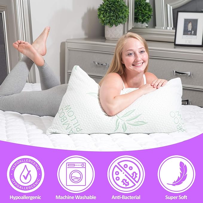 Bamboo Cooling Bed Pillow - Queen