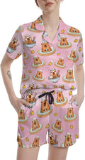 Women's Pajama Set - Short Sleeve - 2 Piece