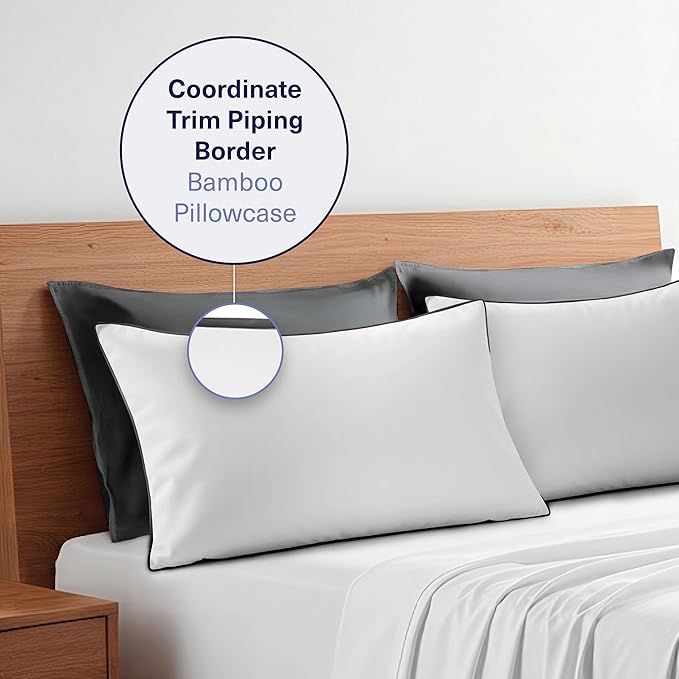 Bamboo Cooling Pillowcase Set - Queen - 2 Piece