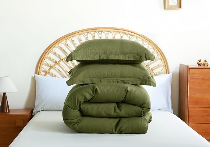 Linen Duvet Cover Set - Twin - 2 Piece