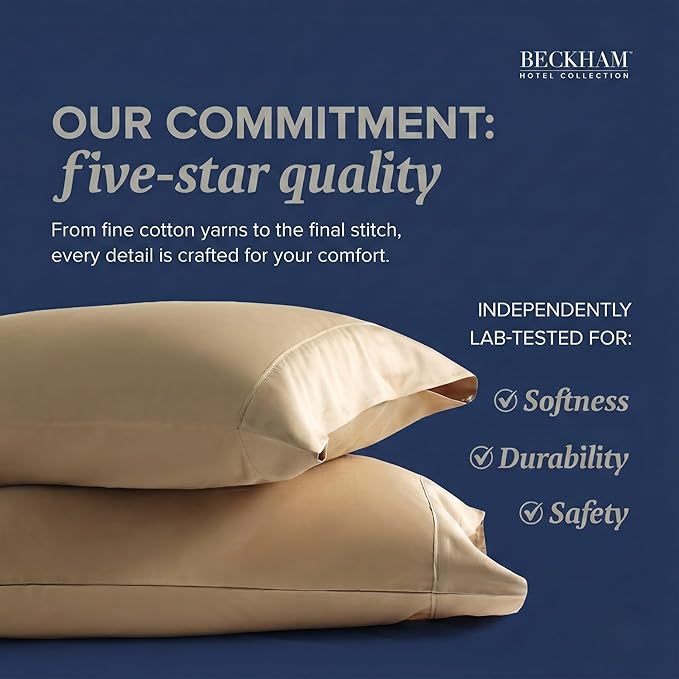 100% Cotton Pillowcase Set - King - 2 Piece