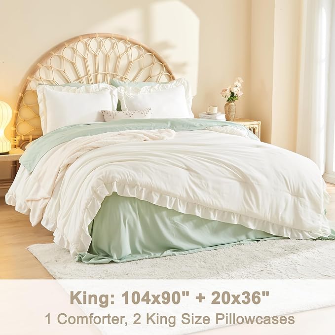 Microfiber Comforter Set - King - 104 x 90 in - 3 Piece
