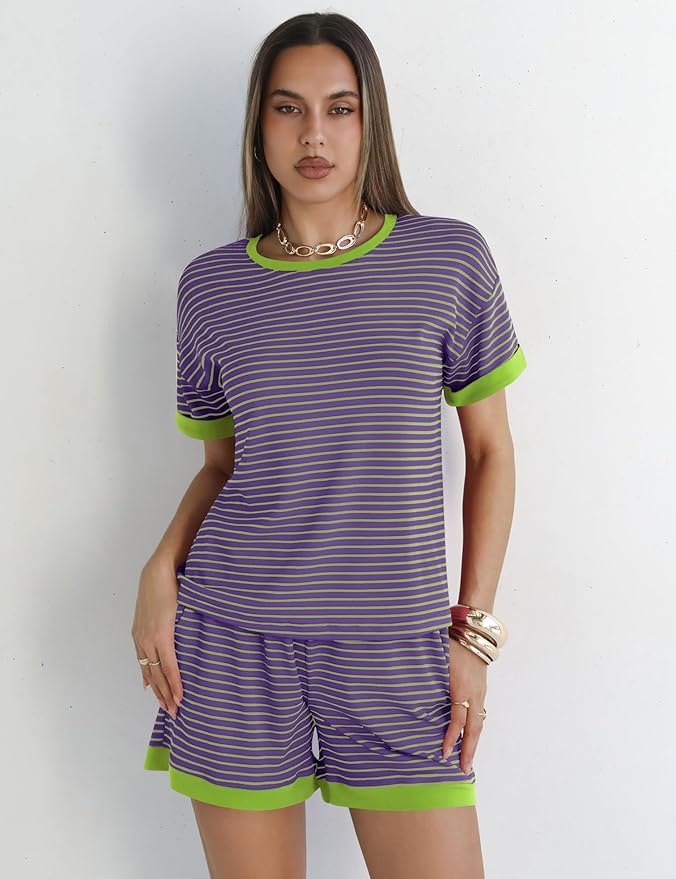 Shorts Pajama Set - Short Sleeve - 2 Piece