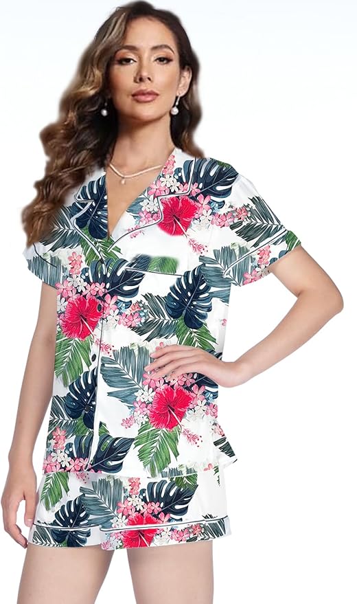 Satin Pajama Set - 2 Piece