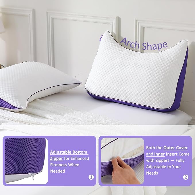 Memory Foam Cooling Bed Pillow - Queen