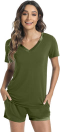 Women's Bamboo Cooling Pajama Set - Short Sleeve - 2 Piece