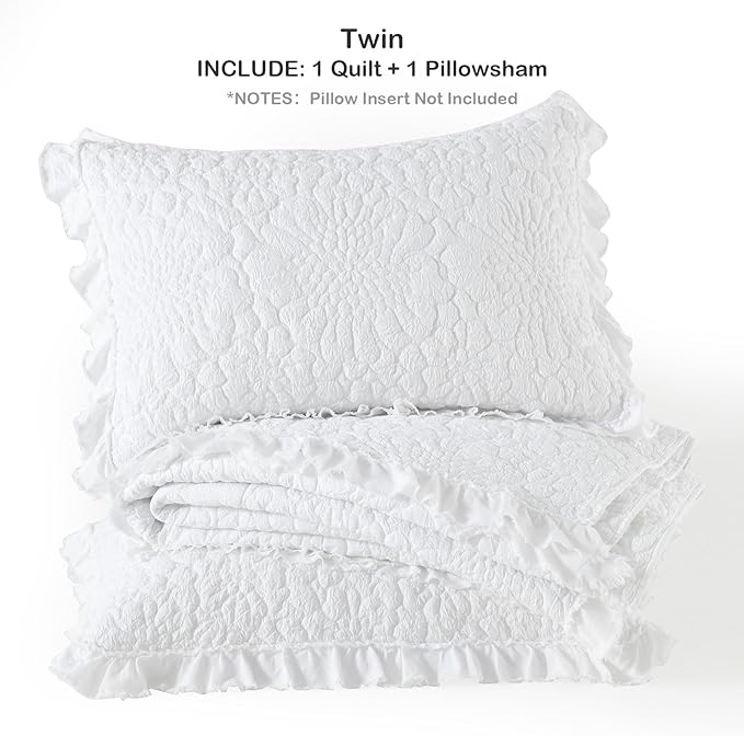 Microfiber Quilt Set - Twin - 2 Piece