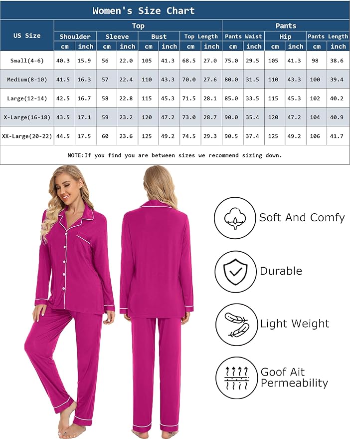 Women's Pants Pajama Set - Long Sleeve - 2 Piece