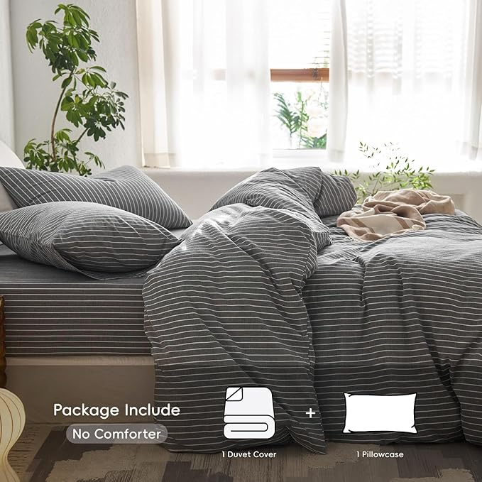 Linen Duvet Cover Set - Twin