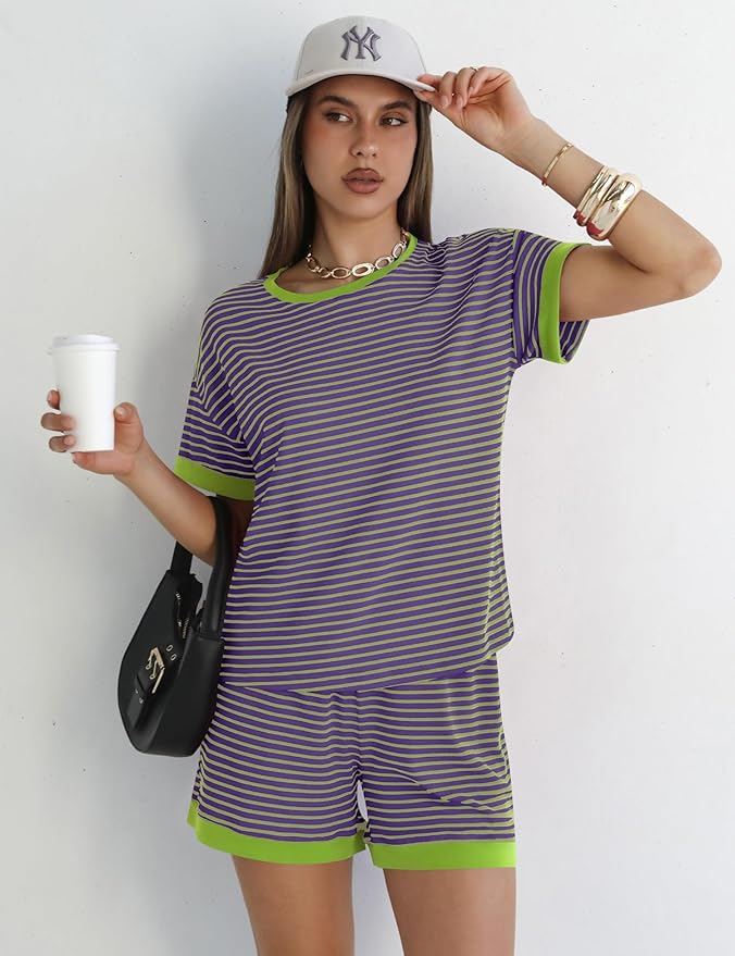 Shorts Pajama Set - Short Sleeve - 2 Piece